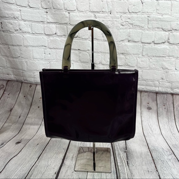 Neiman Marcus Patent Purple Mini Tote - Picture 2 of 7